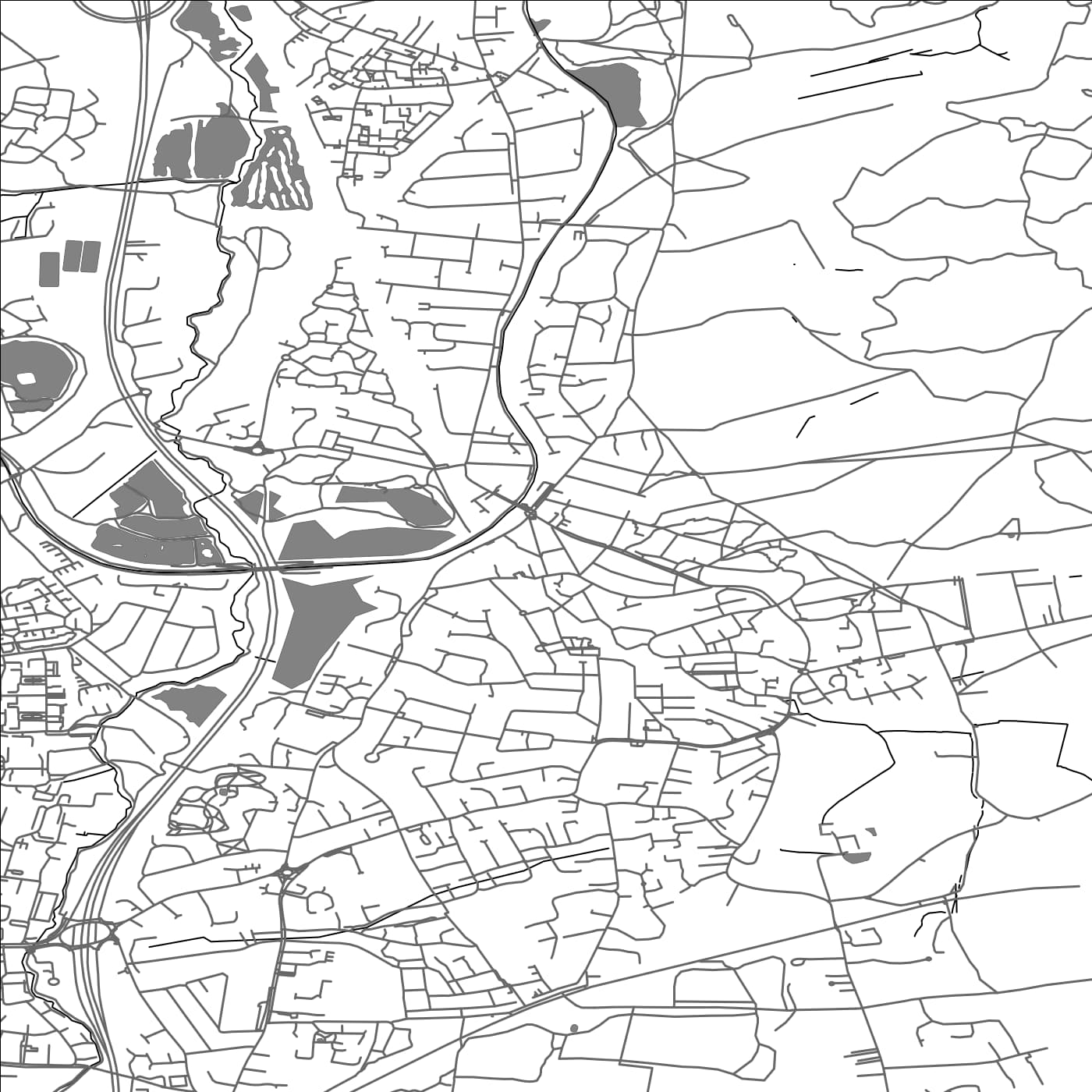 ROAD MAP OF ASH, UNITED KINGDOM BY MAPBAKES