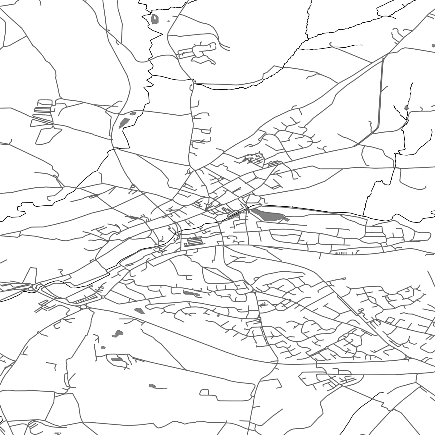 ROAD MAP OF ASHBOURNE, UNITED KINGDOM BY MAPBAKES