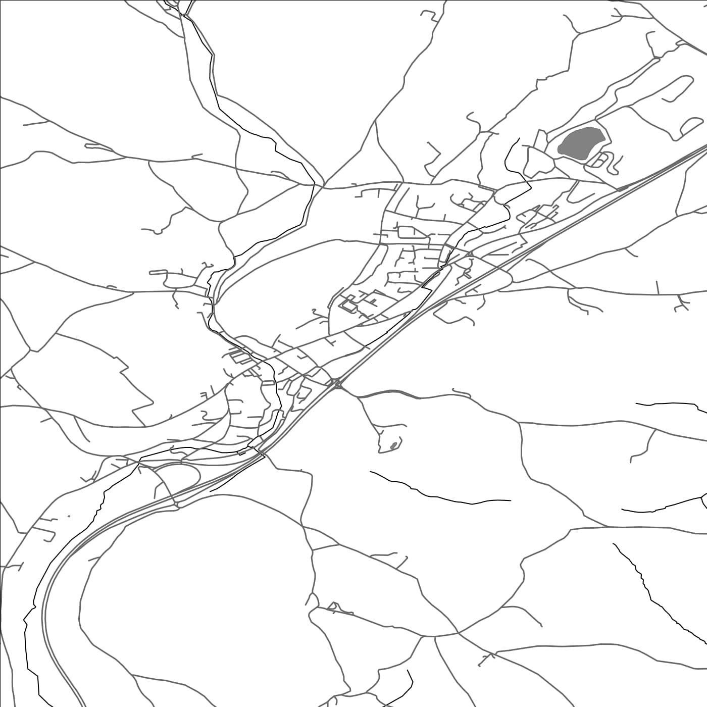 ROAD MAP OF ASHBURTON, UNITED KINGDOM BY MAPBAKES