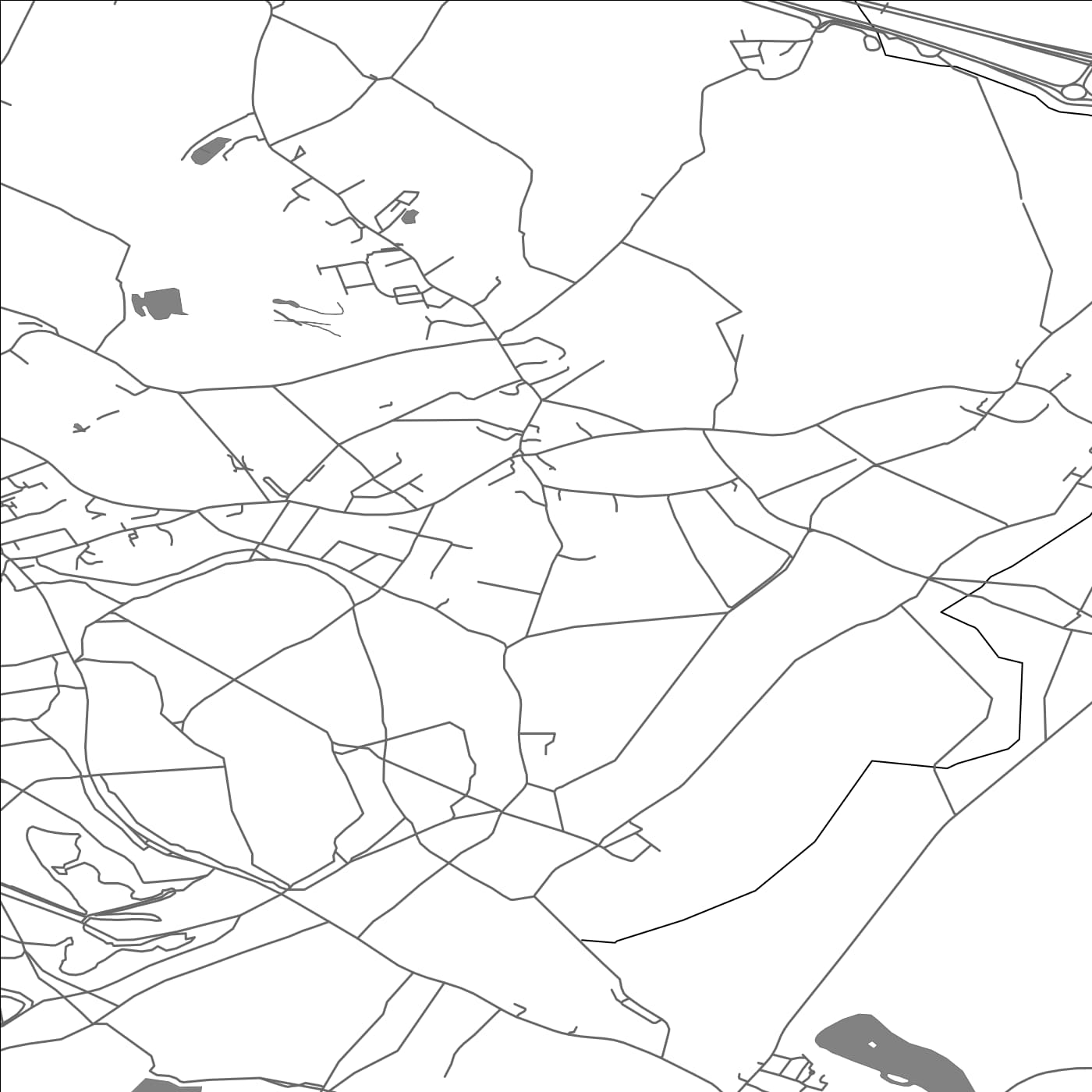 ROAD MAP OF ASPLEY GUISE, UNITED KINGDOM BY MAPBAKES