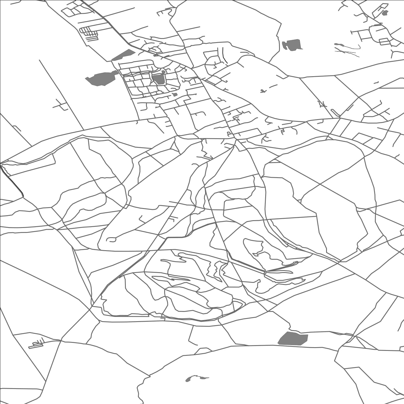 ROAD MAP OF ASPLEY HEATH, UNITED KINGDOM BY MAPBAKES