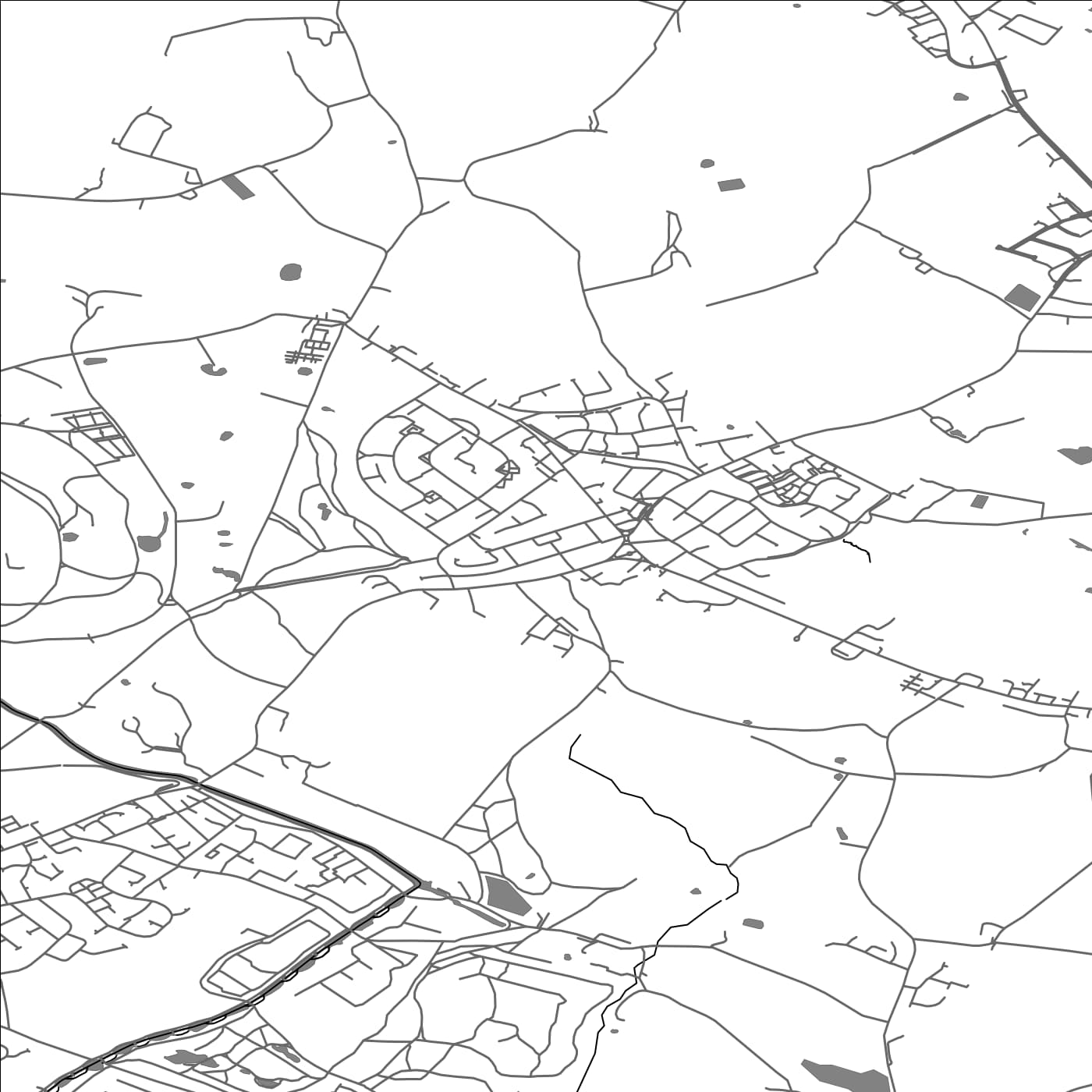 ROAD MAP OF ASPULL, UNITED KINGDOM BY MAPBAKES