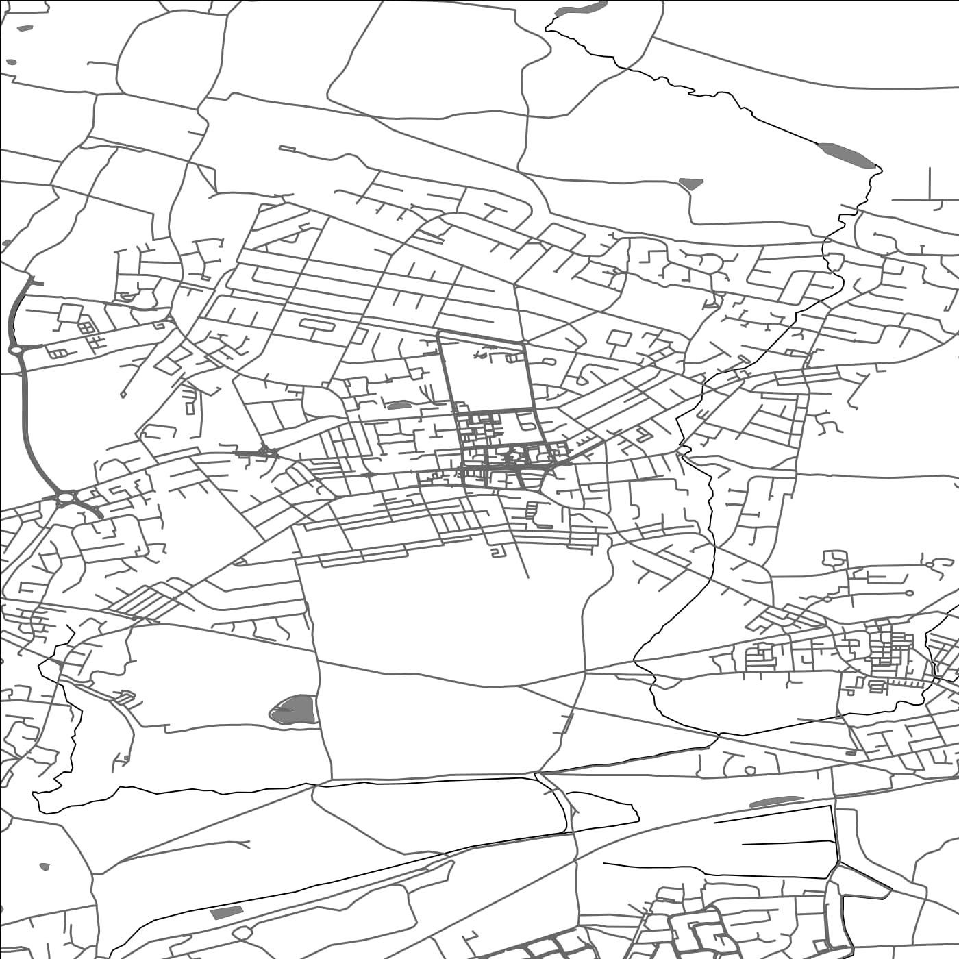 ROAD MAP OF ATHERTON, UNITED KINGDOM BY MAPBAKES