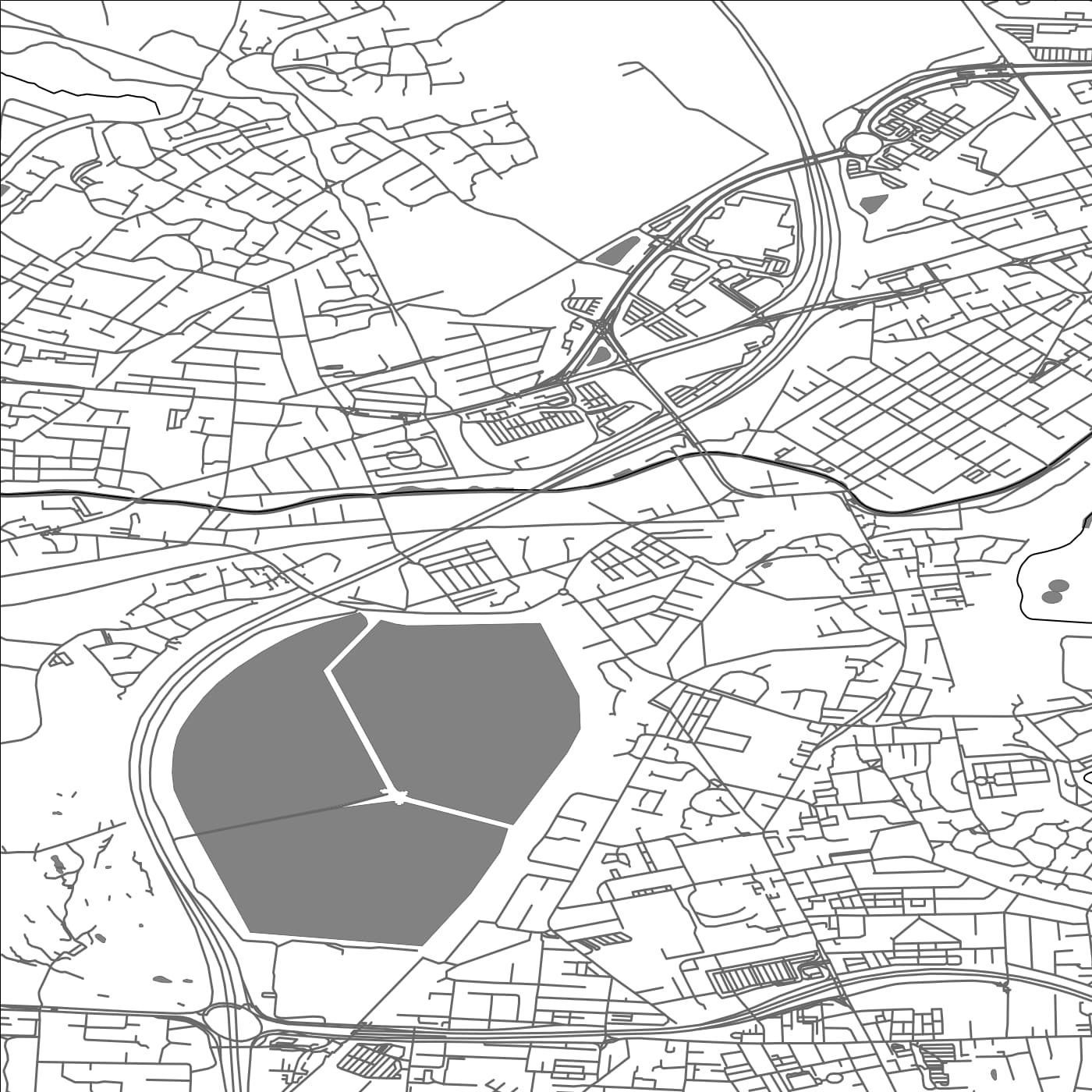 ROAD MAP OF AUDENSHAW, UNITED KINGDOM BY MAPBAKES