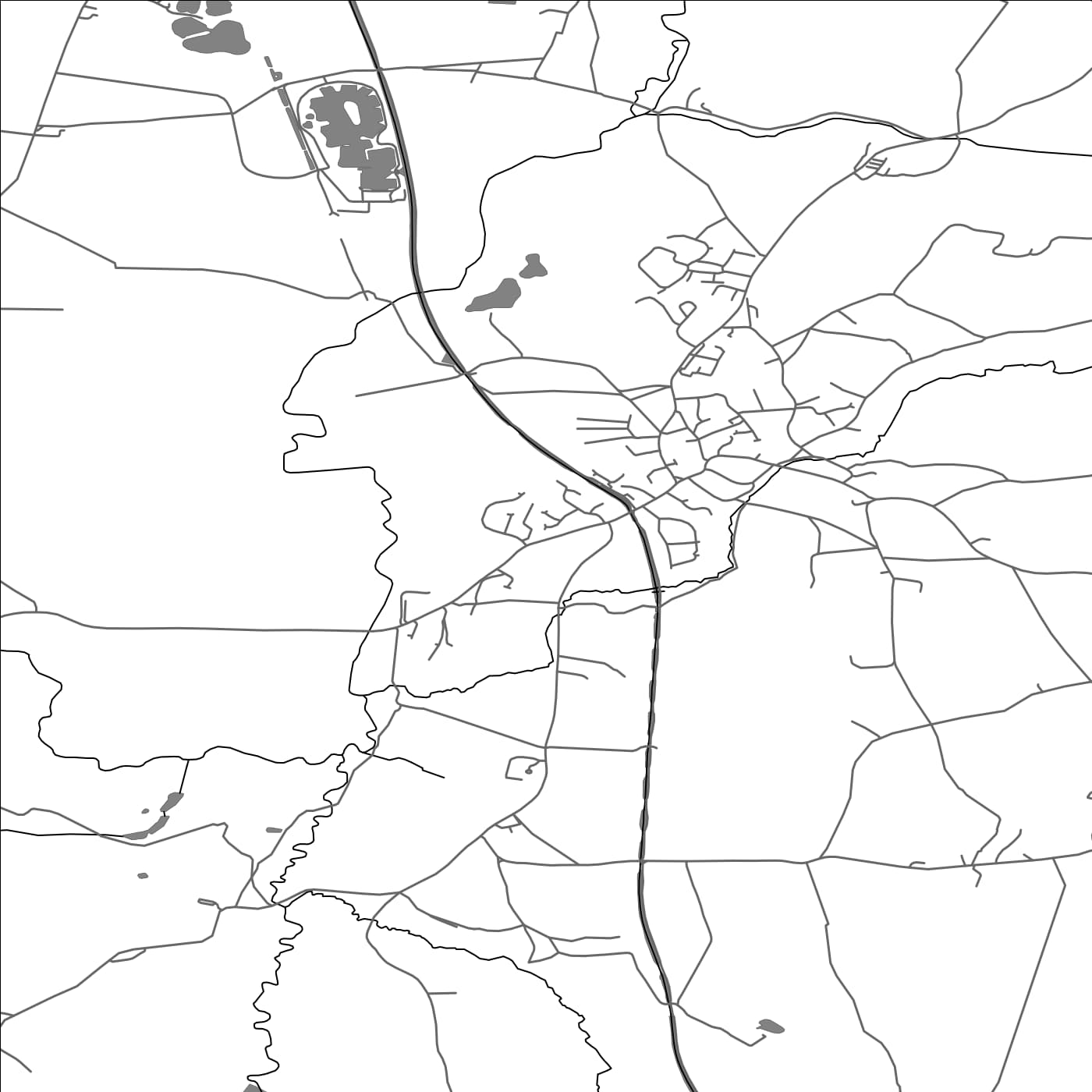 ROAD MAP OF AUDLEM, UNITED KINGDOM BY MAPBAKES