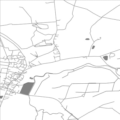 ROAD MAP OF AUSTERFIELD, UNITED KINGDOM BY MAPBAKES