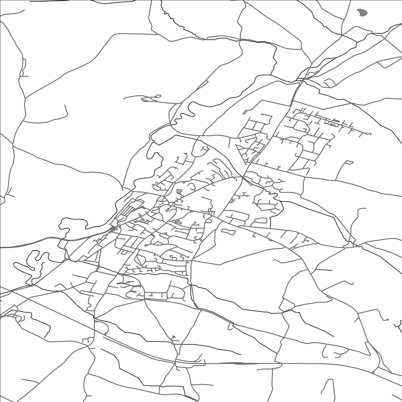 ROAD MAP OF AXMINSTER, UNITED KINGDOM BY MAPBAKES