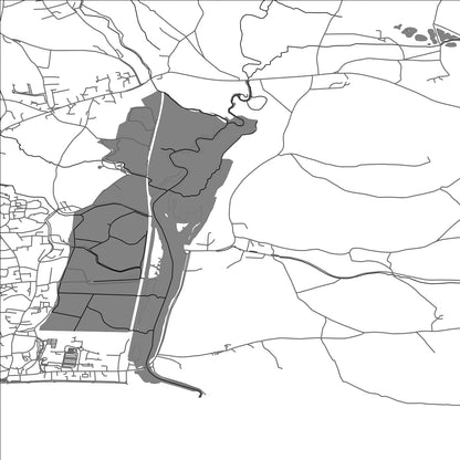 ROAD MAP OF AXMOUTH, UNITED KINGDOM BY MAPBAKES