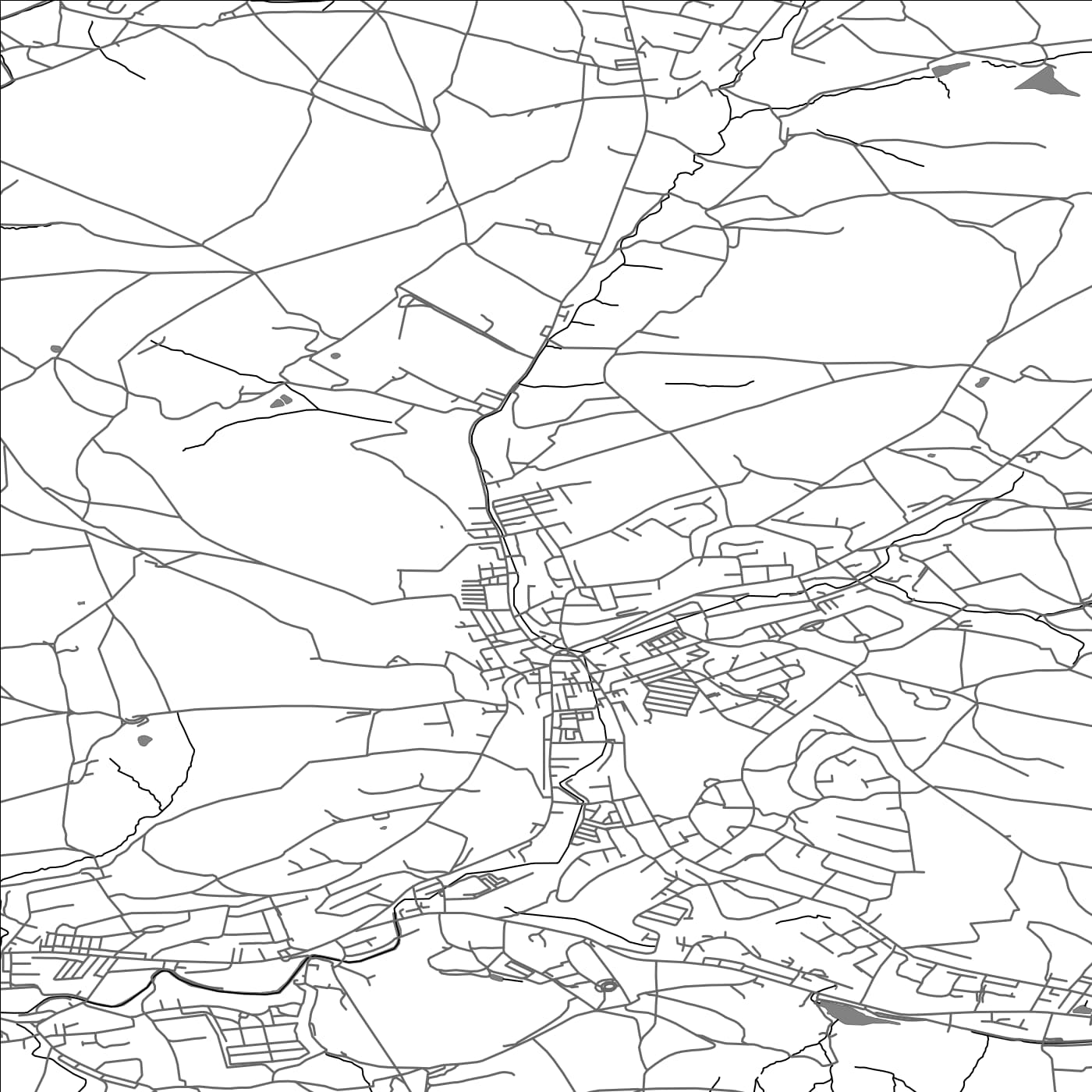 ROAD MAP OF BACUP, UNITED KINGDOM BY MAPBAKES