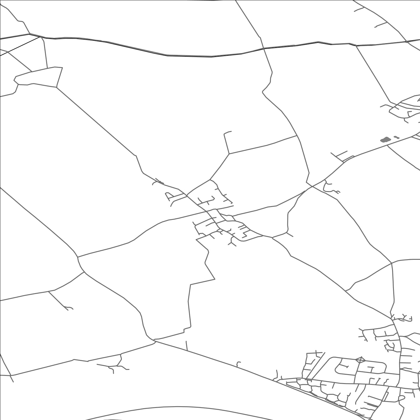 ROAD MAP OF BADSWORTH, UNITED KINGDOM BY MAPBAKES