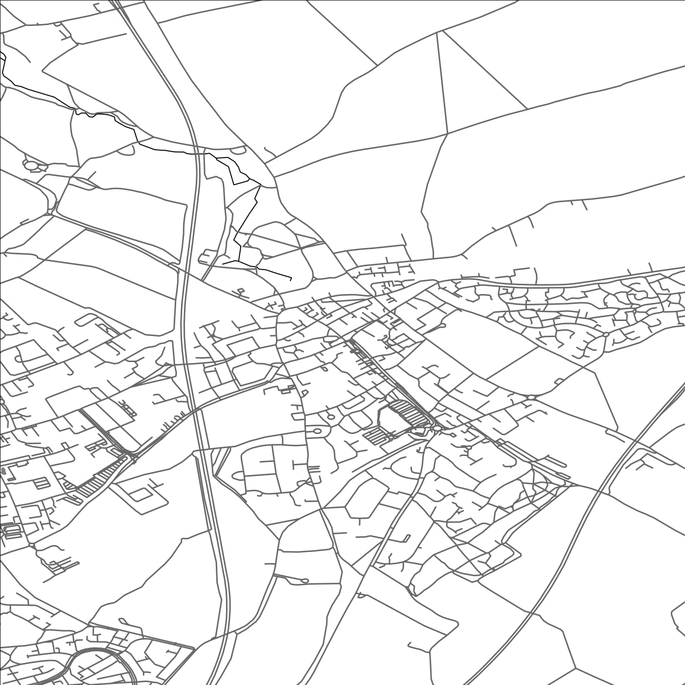 ROAD MAP OF BALDOCK, UNITED KINGDOM BY MAPBAKES