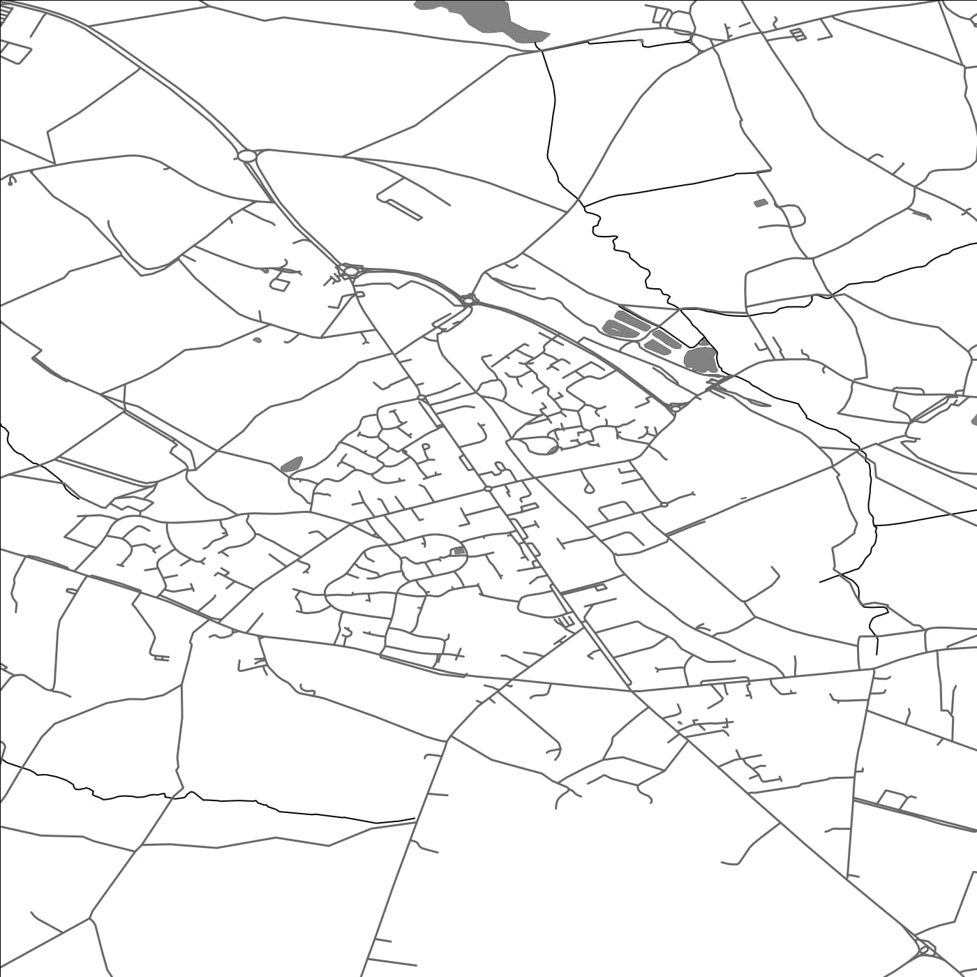 ROAD MAP OF BALSALL, UNITED KINGDOM BY MAPBAKES