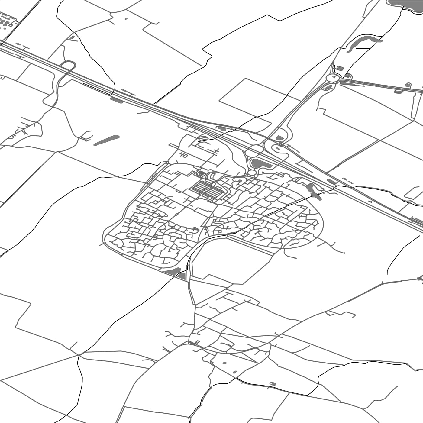 ROAD MAP OF BAR HILL, UNITED KINGDOM BY MAPBAKES