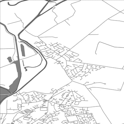 ROAD MAP OF BARNBY DUN WITH KIRK SANDALL, UNITED KINGDOM BY MAPBAKES