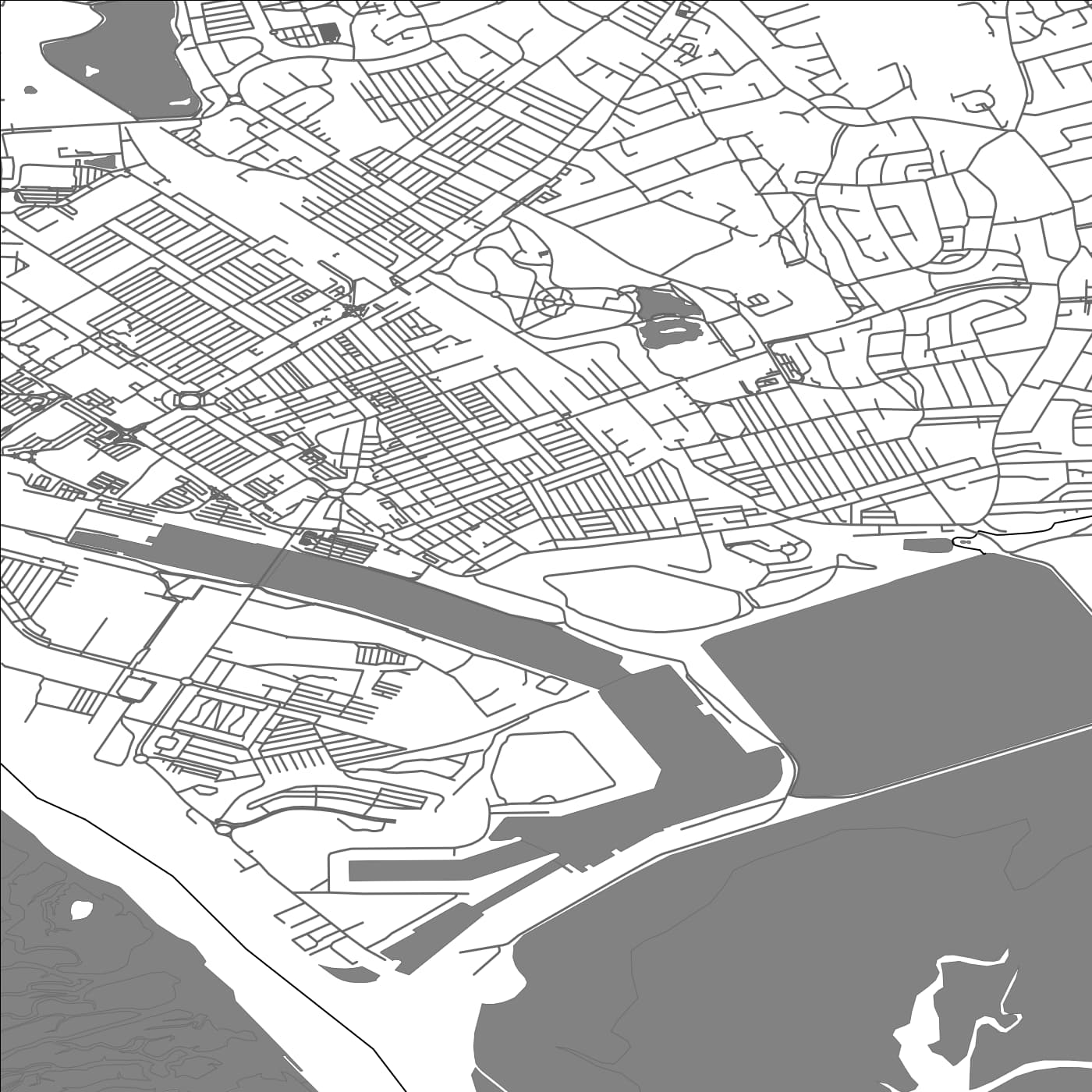 ROAD MAP OF BARROW-IN-FURNESS, UNITED KINGDOM BY MAPBAKES