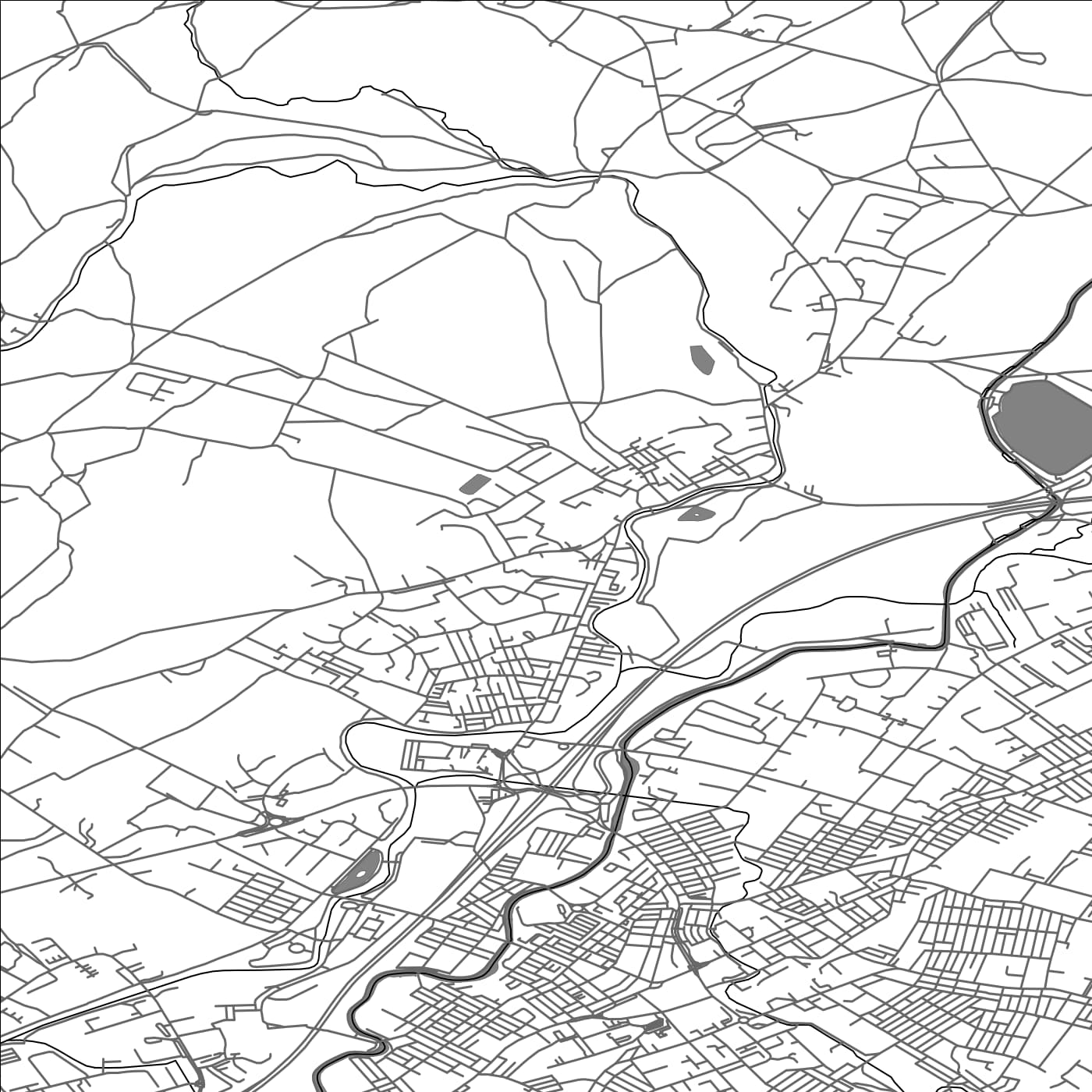 ROAD MAP OF BARROWFORD, UNITED KINGDOM BY MAPBAKES