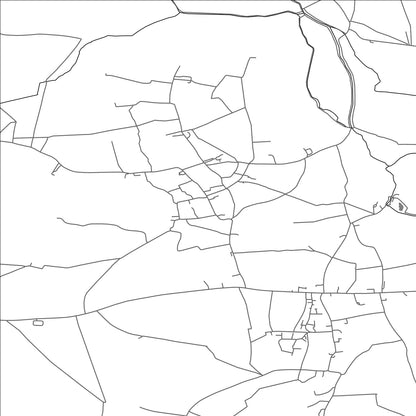 ROAD MAP OF BARTON ST DAVID, UNITED KINGDOM BY MAPBAKES