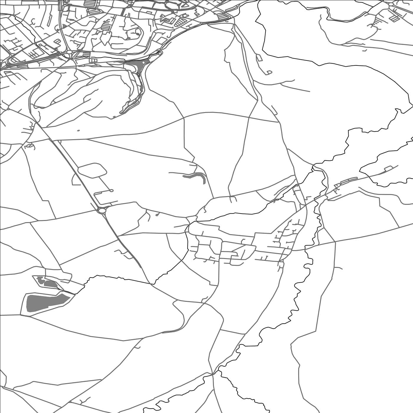 ROAD MAP OF BARWICK, UNITED KINGDOM BY MAPBAKES