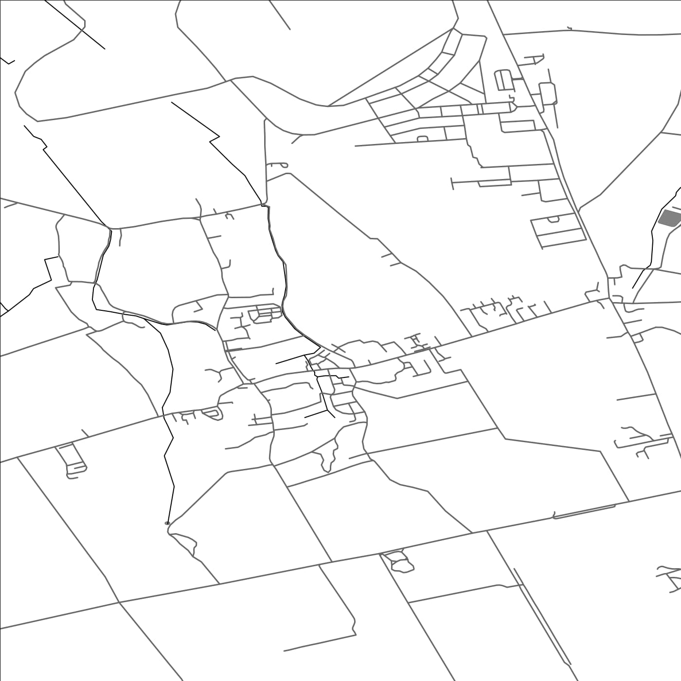 ROAD MAP OF BASSINGBOURN CUM KNEESWORTH, UNITED KINGDOM BY MAPBAKES