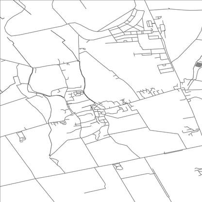 ROAD MAP OF BASSINGBOURN CUM KNEESWORTH, UNITED KINGDOM BY MAPBAKES