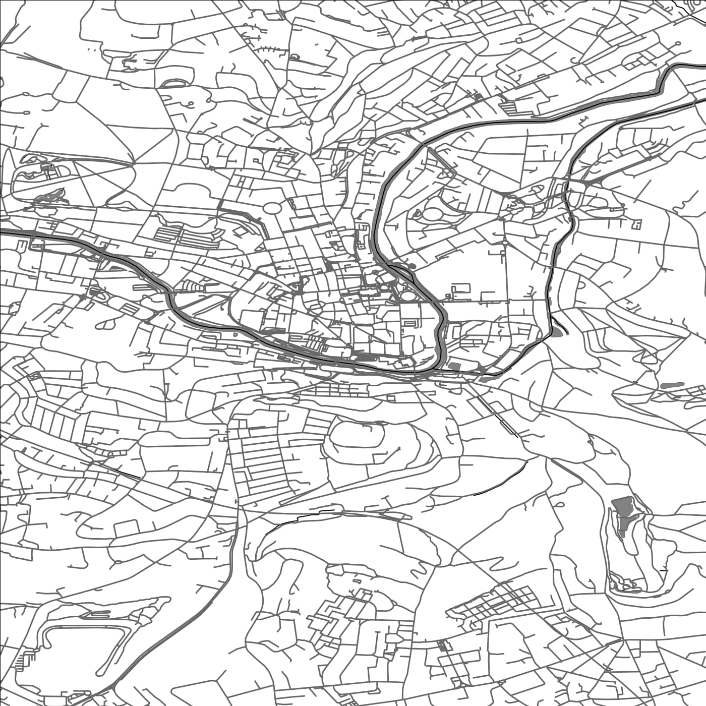 ROAD MAP OF BATH, UNITED KINGDOM BY MAPBAKES