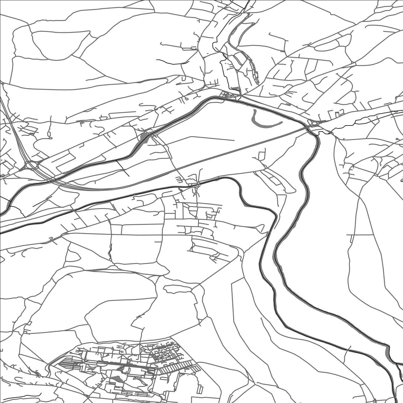 ROAD MAP OF BATHAMPTON, UNITED KINGDOM BY MAPBAKES