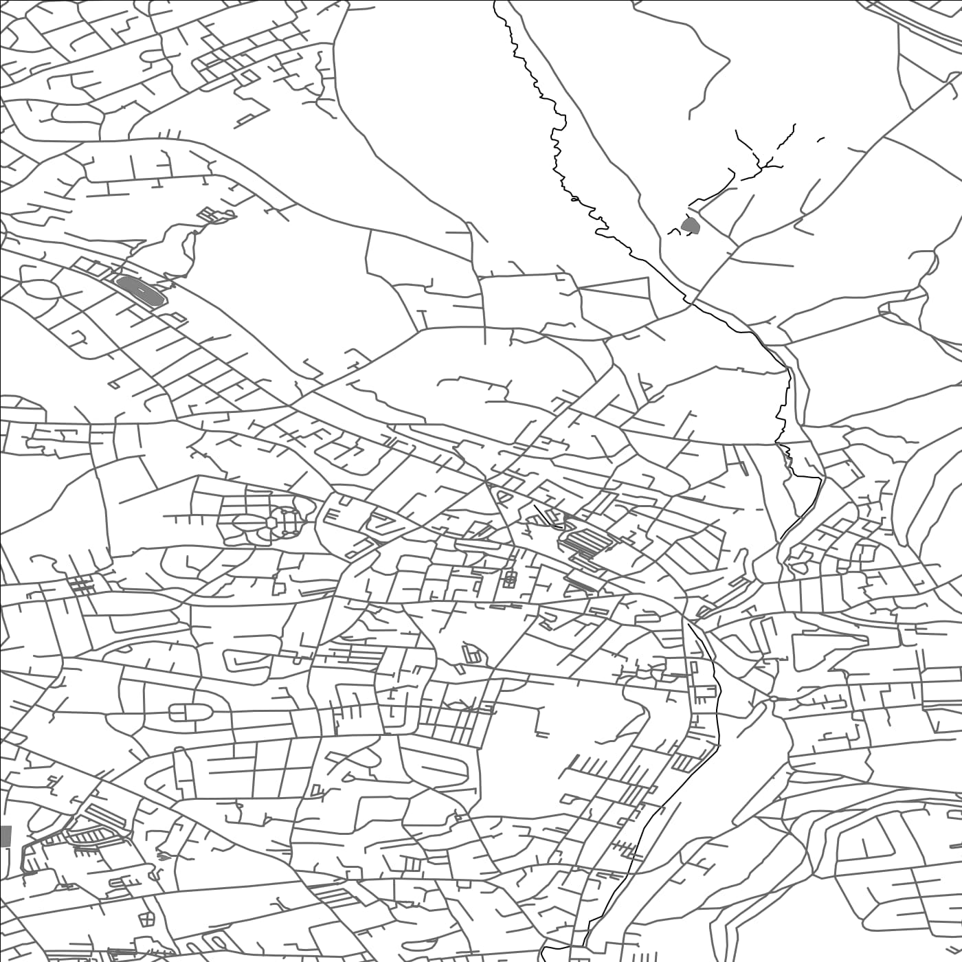 ROAD MAP OF BATLEY, UNITED KINGDOM BY MAPBAKES