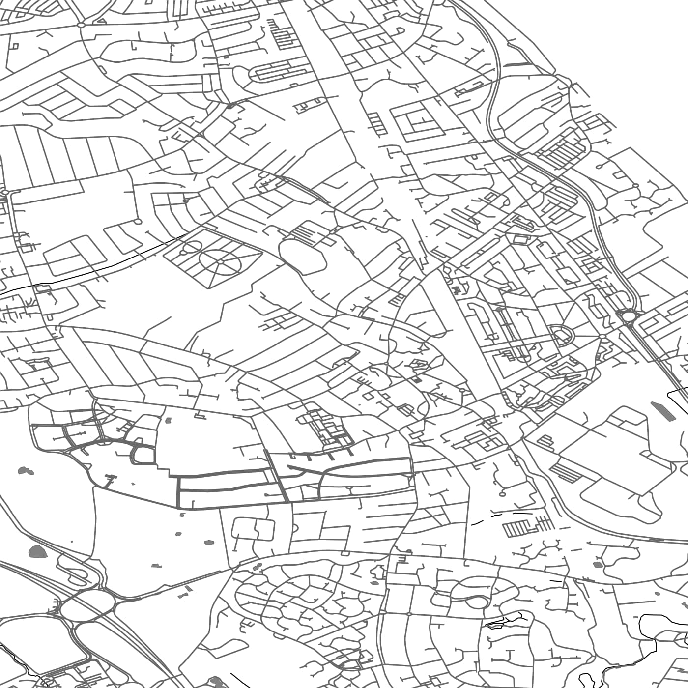 ROAD MAP OF BEBINGTON, UNITED KINGDOM BY MAPBAKES