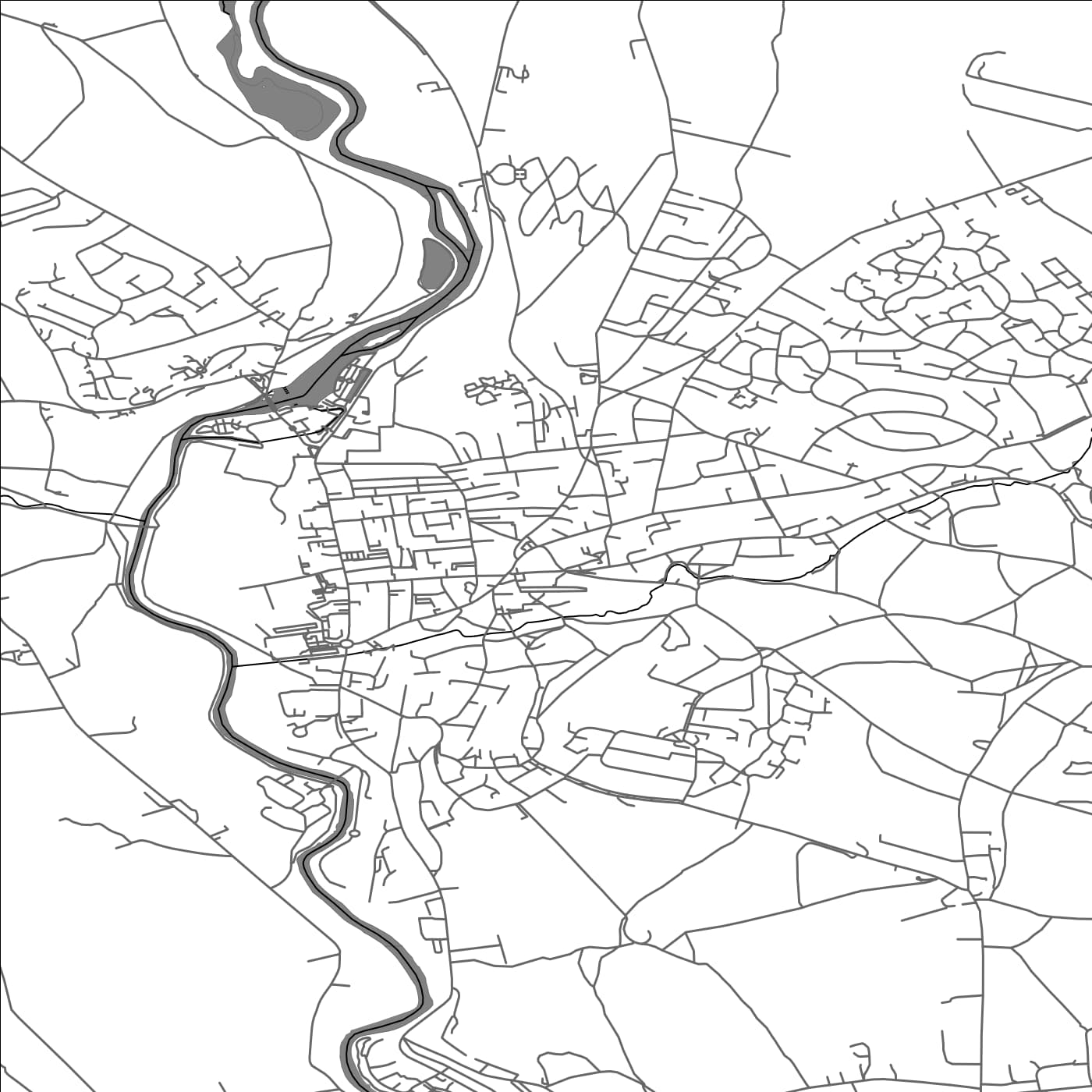 ROAD MAP OF BELPER, UNITED KINGDOM BY MAPBAKES