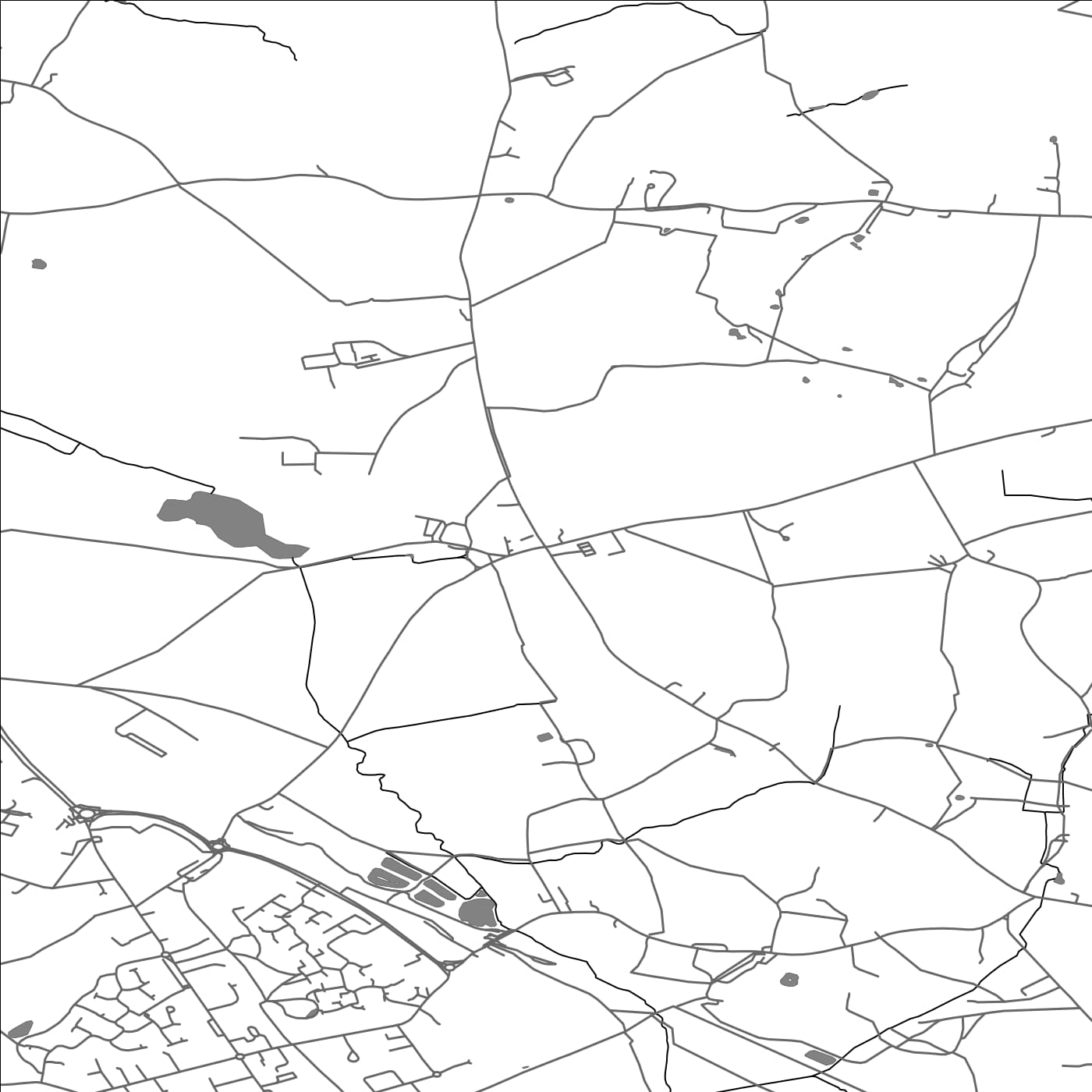 ROAD MAP OF BERKSWELL, UNITED KINGDOM BY MAPBAKES