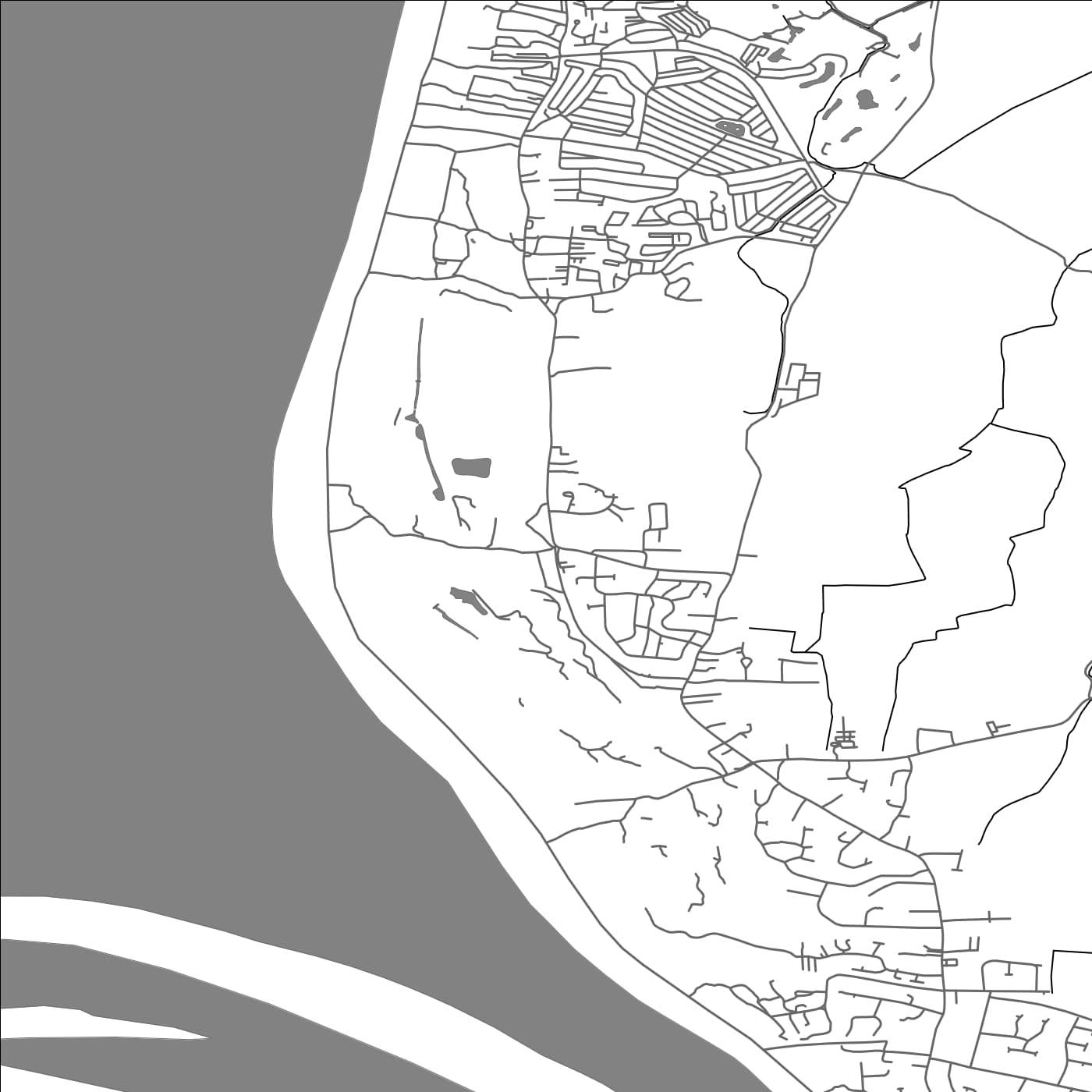 ROAD MAP OF BERROW, UNITED KINGDOM BY MAPBAKES