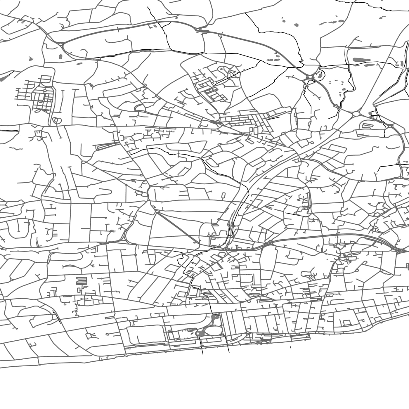 ROAD MAP OF BEXHILL-ON-SEA, UNITED KINGDOM BY MAPBAKES