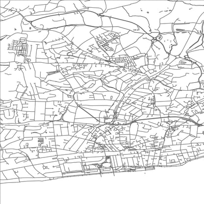 ROAD MAP OF BEXHILL-ON-SEA, UNITED KINGDOM BY MAPBAKES