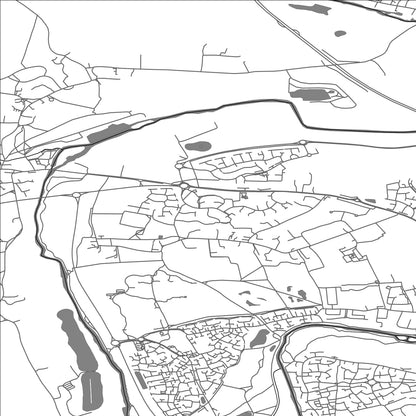 ROAD MAP OF BIDDENHAM, UNITED KINGDOM BY MAPBAKES