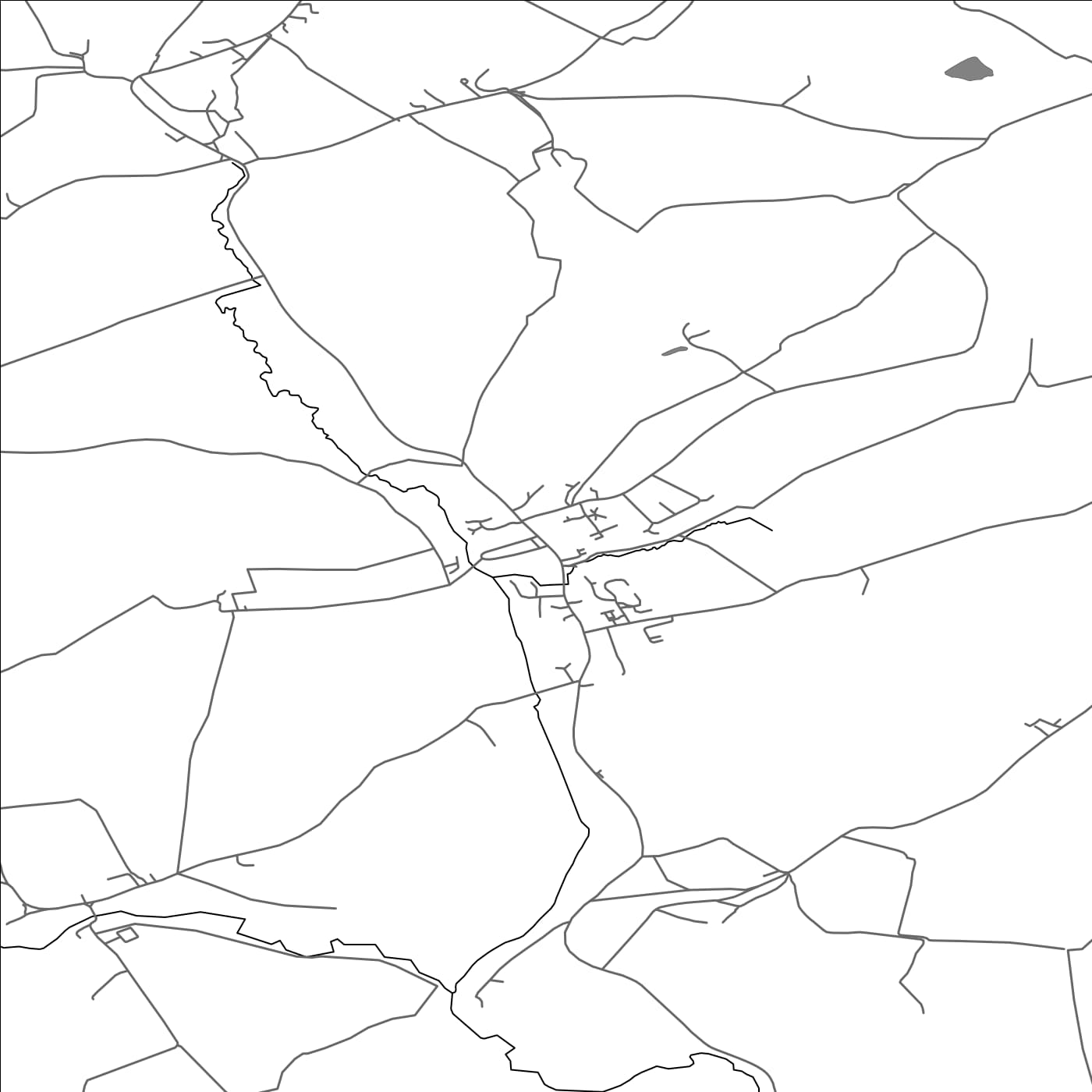 ROAD MAP OF BILDESTON, UNITED KINGDOM BY MAPBAKES