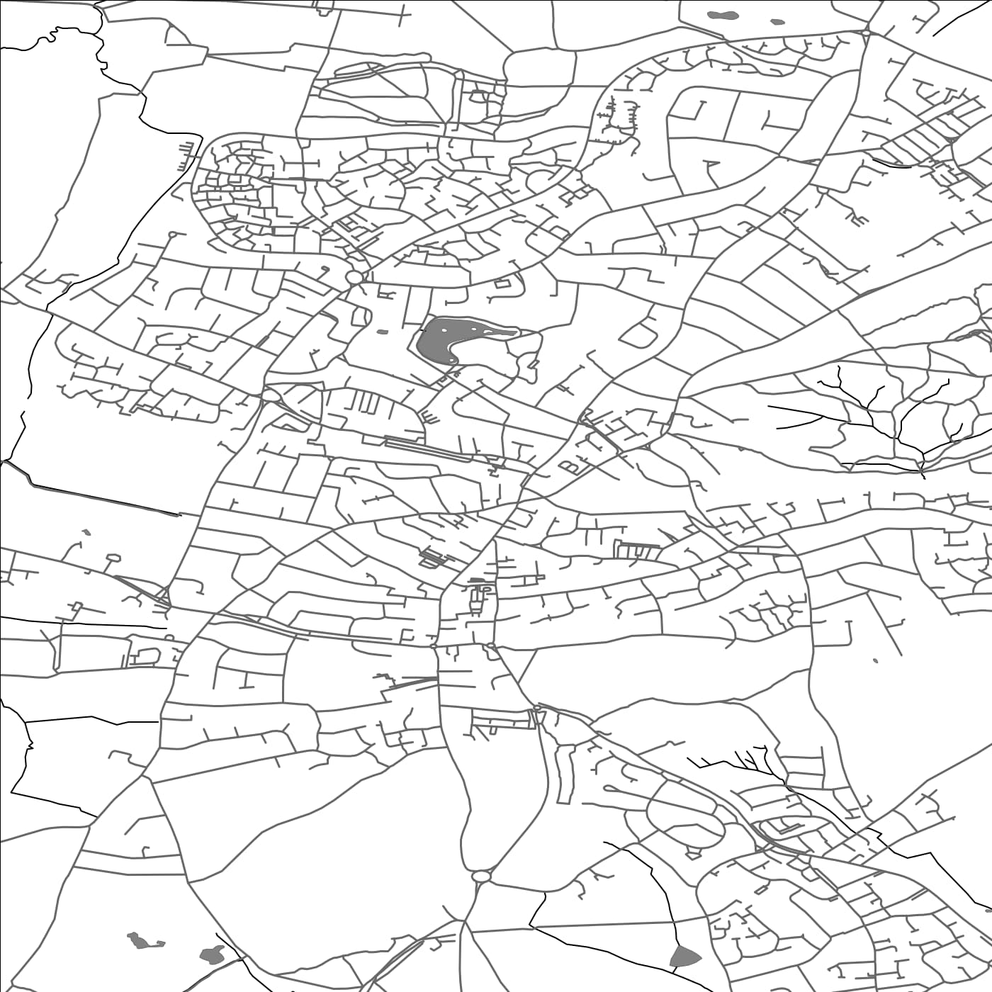 ROAD MAP OF BILLERICAY, UNITED KINGDOM BY MAPBAKES