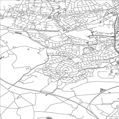 ROAD MAP OF BILLINGE HIGHER END AND WINSTANLEY, UNITED KINGDOM BY MAPBAKES