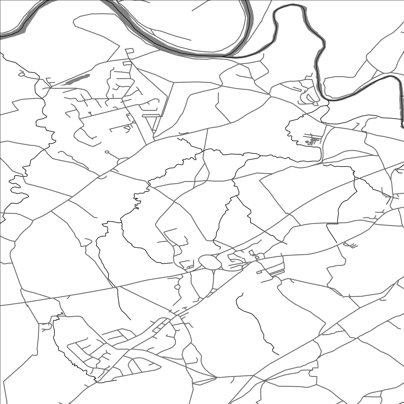 ROAD MAP OF BILLINGTON AND LANGHO, UNITED KINGDOM BY MAPBAKES