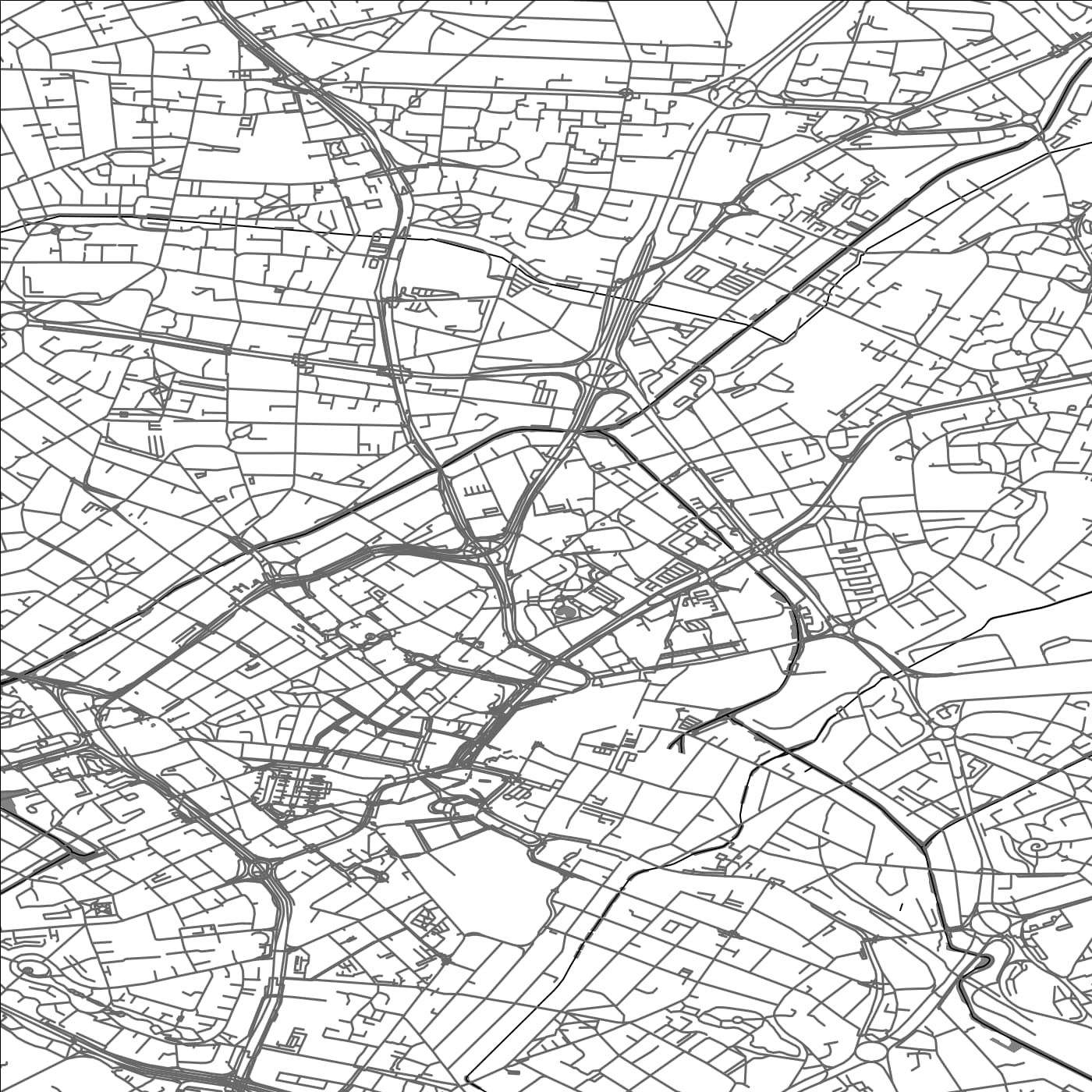 ROAD MAP OF BIRMINGHAM, UNITED KINGDOM BY MAPBAKES