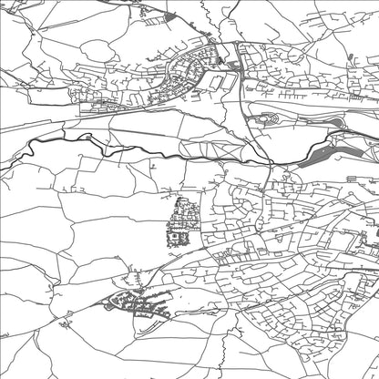 ROAD MAP OF BISHOP'S HULL, UNITED KINGDOM BY MAPBAKES