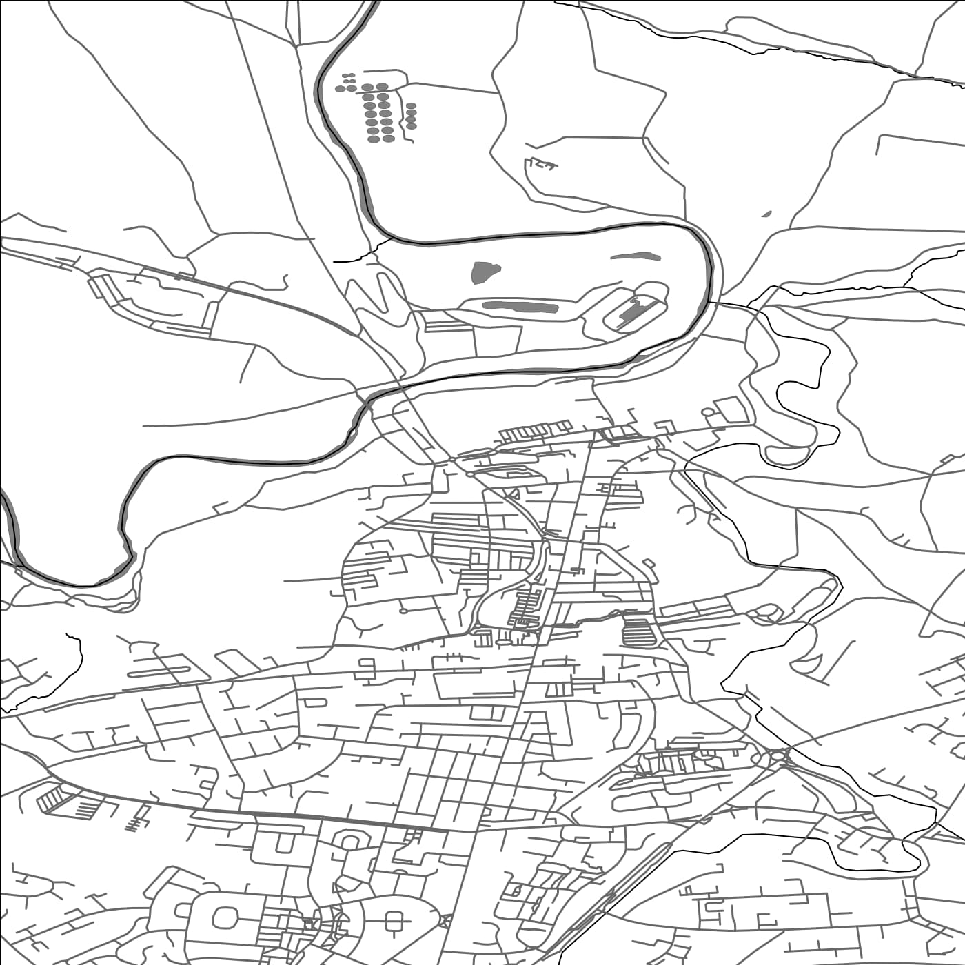 ROAD MAP OF BISHOP AUCKLAND, UNITED KINGDOM BY MAPBAKES