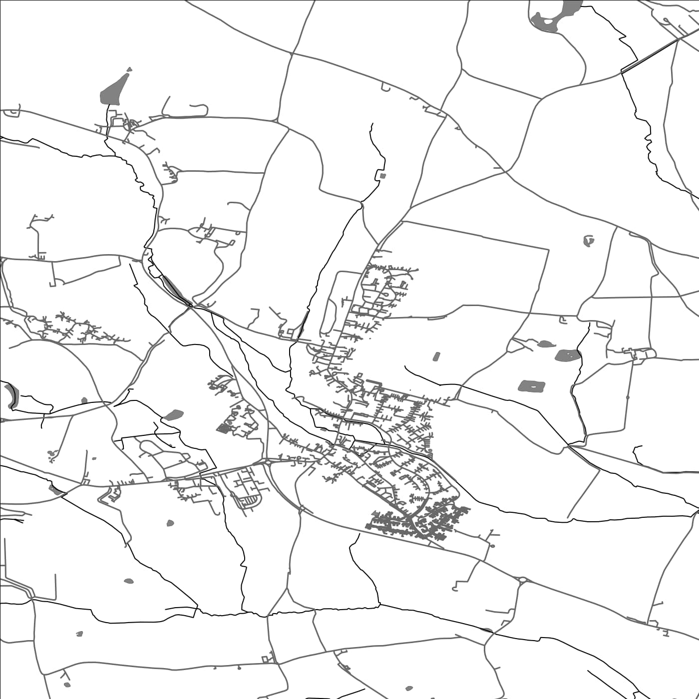 ROAD MAP OF BISHOPS LYDEARD, UNITED KINGDOM BY MAPBAKES