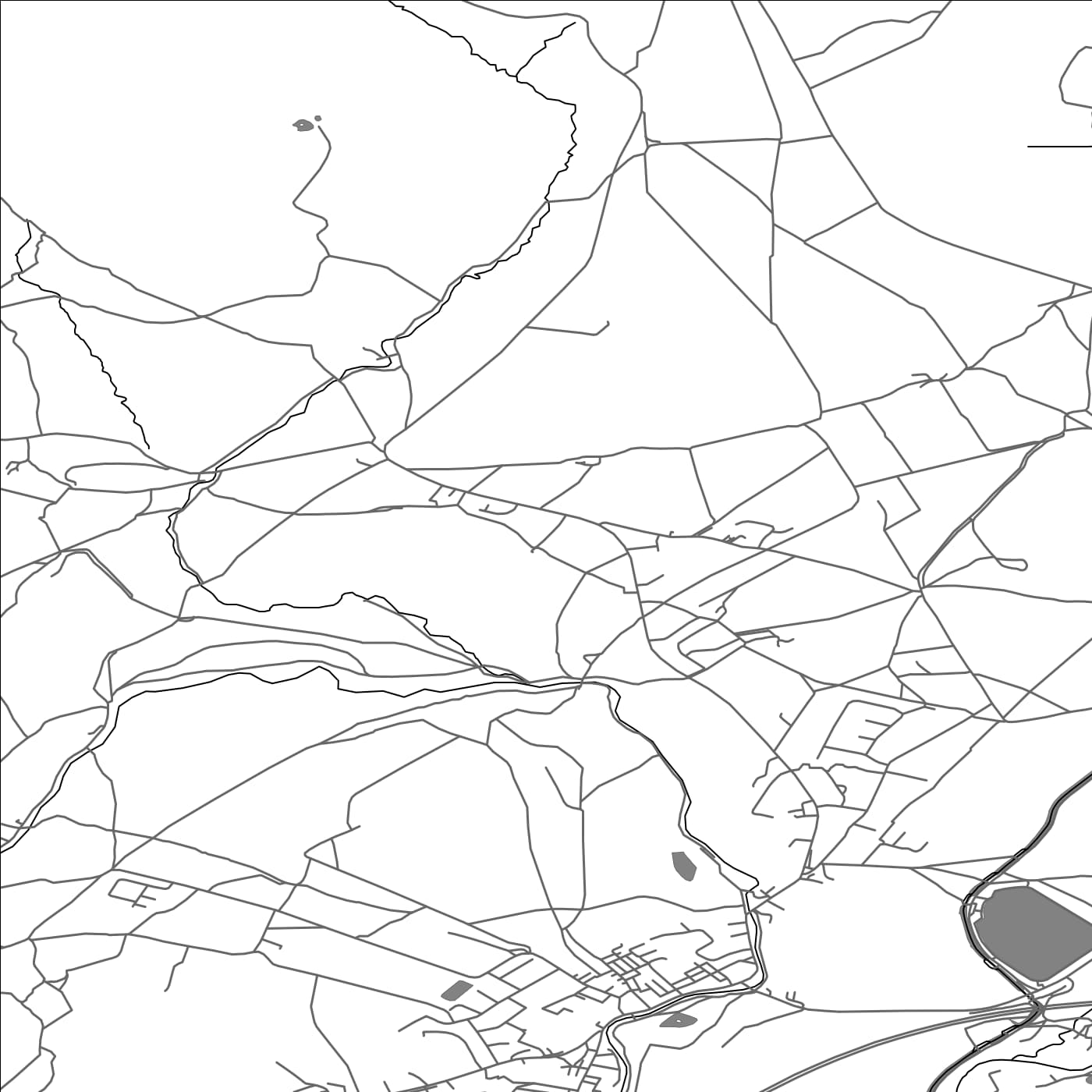 ROAD MAP OF BLACKO, UNITED KINGDOM BY MAPBAKES