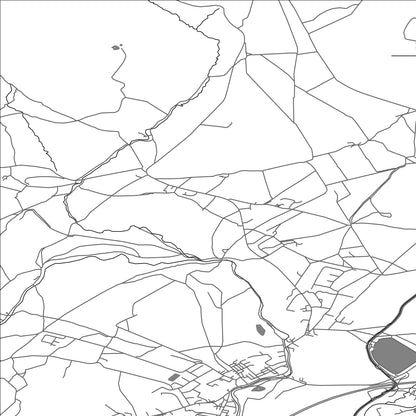 ROAD MAP OF BLACKO, UNITED KINGDOM BY MAPBAKES