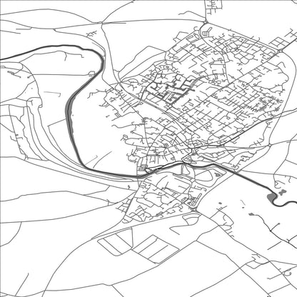 ROAD MAP OF BLANDFORD FORUM, UNITED KINGDOM BY MAPBAKES