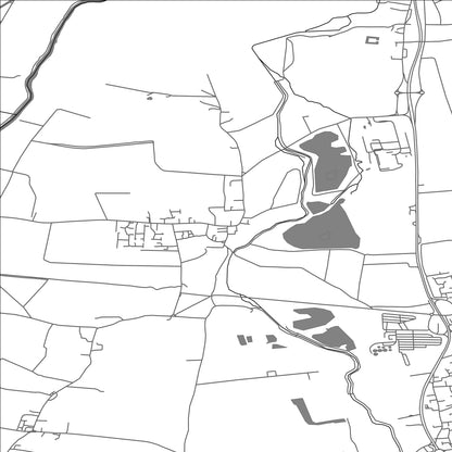 ROAD MAP OF BLUNHAM, UNITED KINGDOM BY MAPBAKES