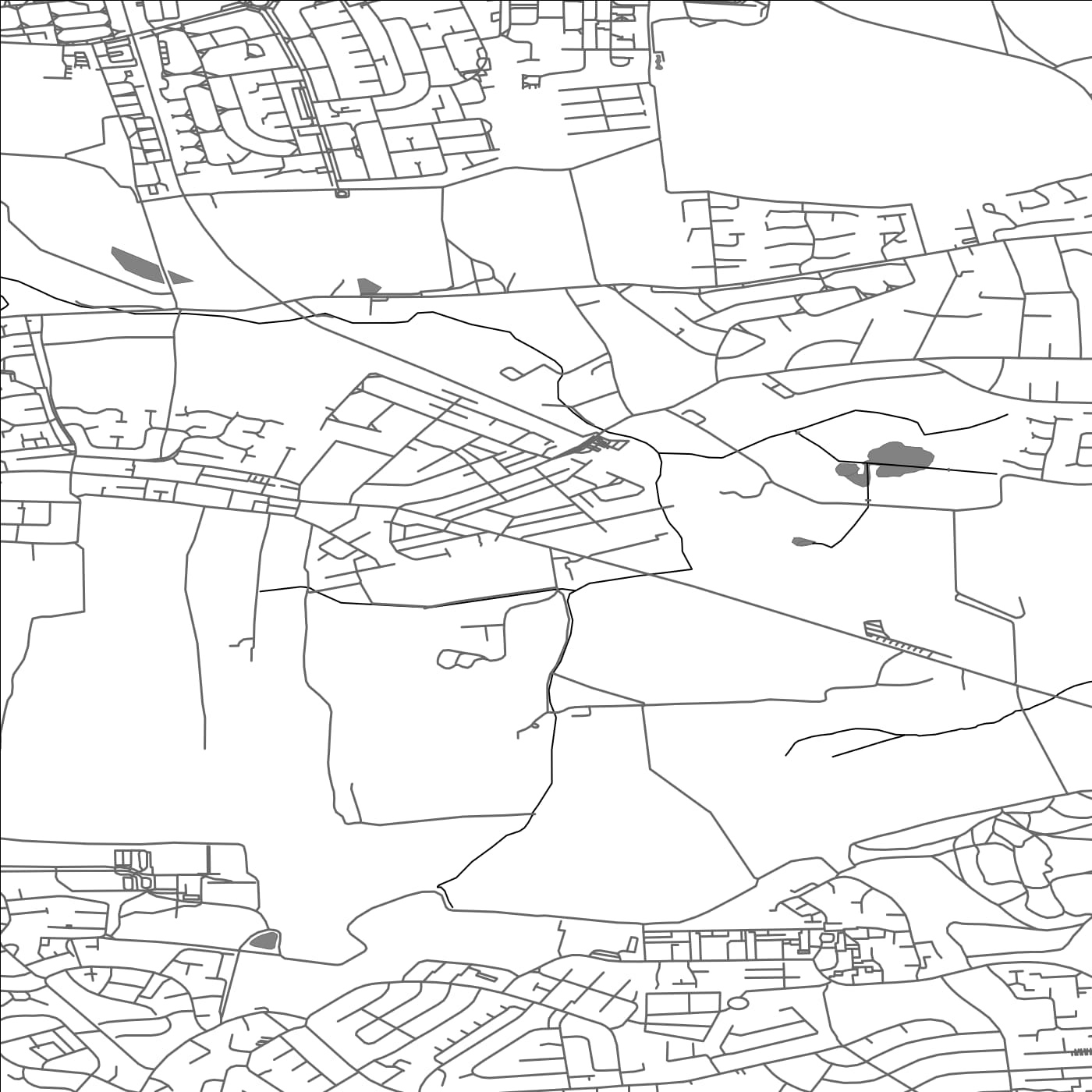 ROAD MAP OF BOLDON, UNITED KINGDOM BY MAPBAKES