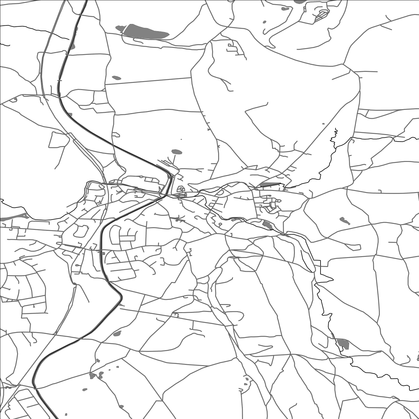 ROAD MAP OF BOLLINGTON, UNITED KINGDOM BY MAPBAKES