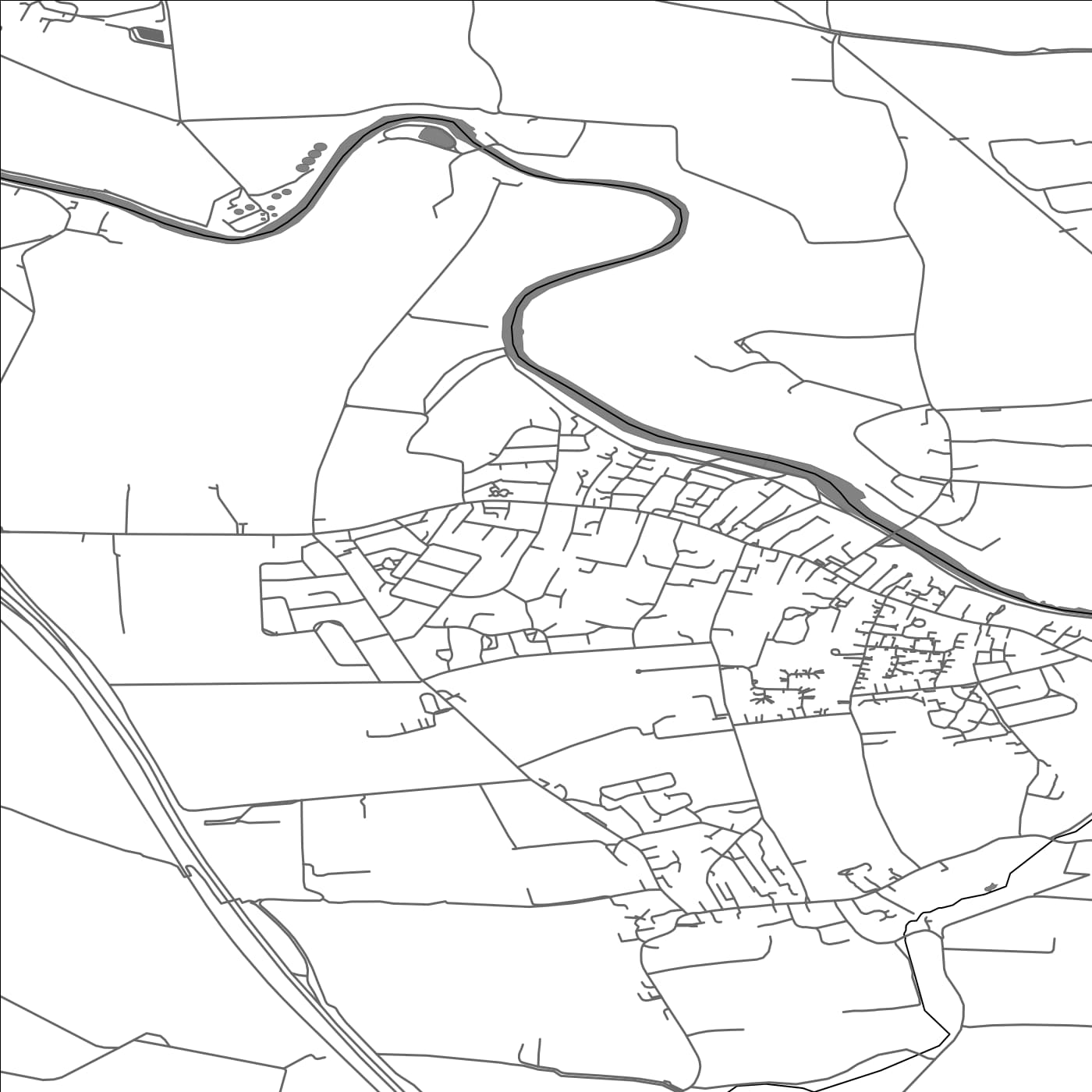 ROAD MAP OF BOSTON SPA, UNITED KINGDOM BY MAPBAKES