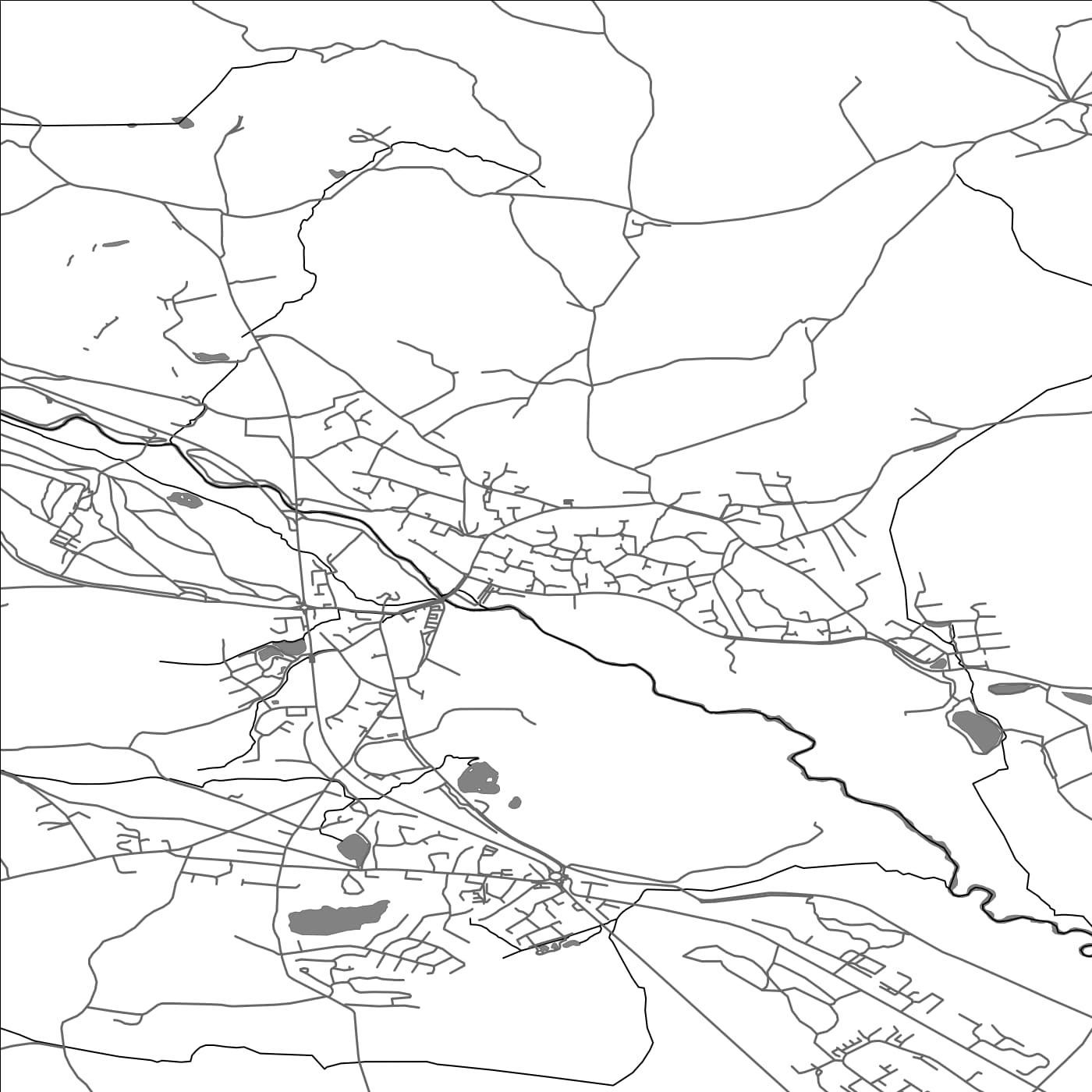 ROAD MAP OF BOVEY TRACEY, UNITED KINGDOM BY MAPBAKES